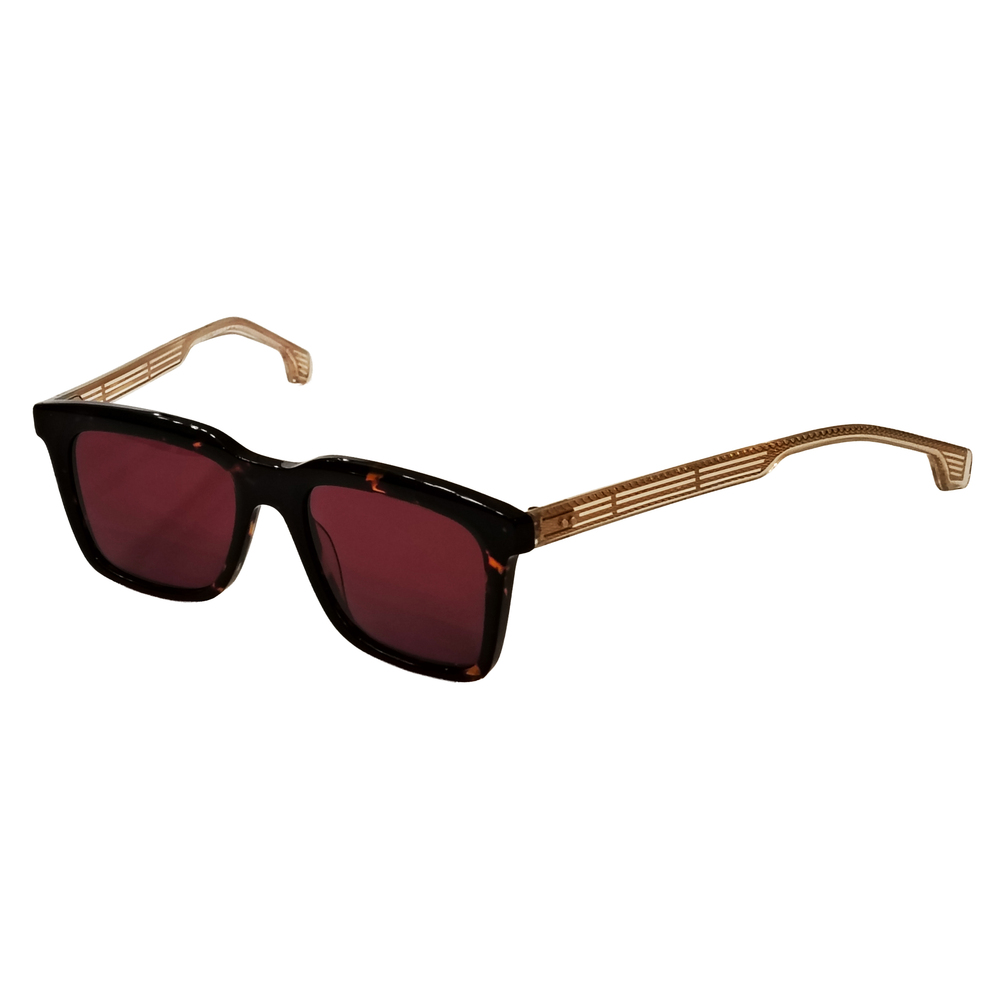 Square-frame dark tinted fashion sunglasses